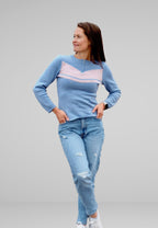 Naisten merinoneule / mustikka