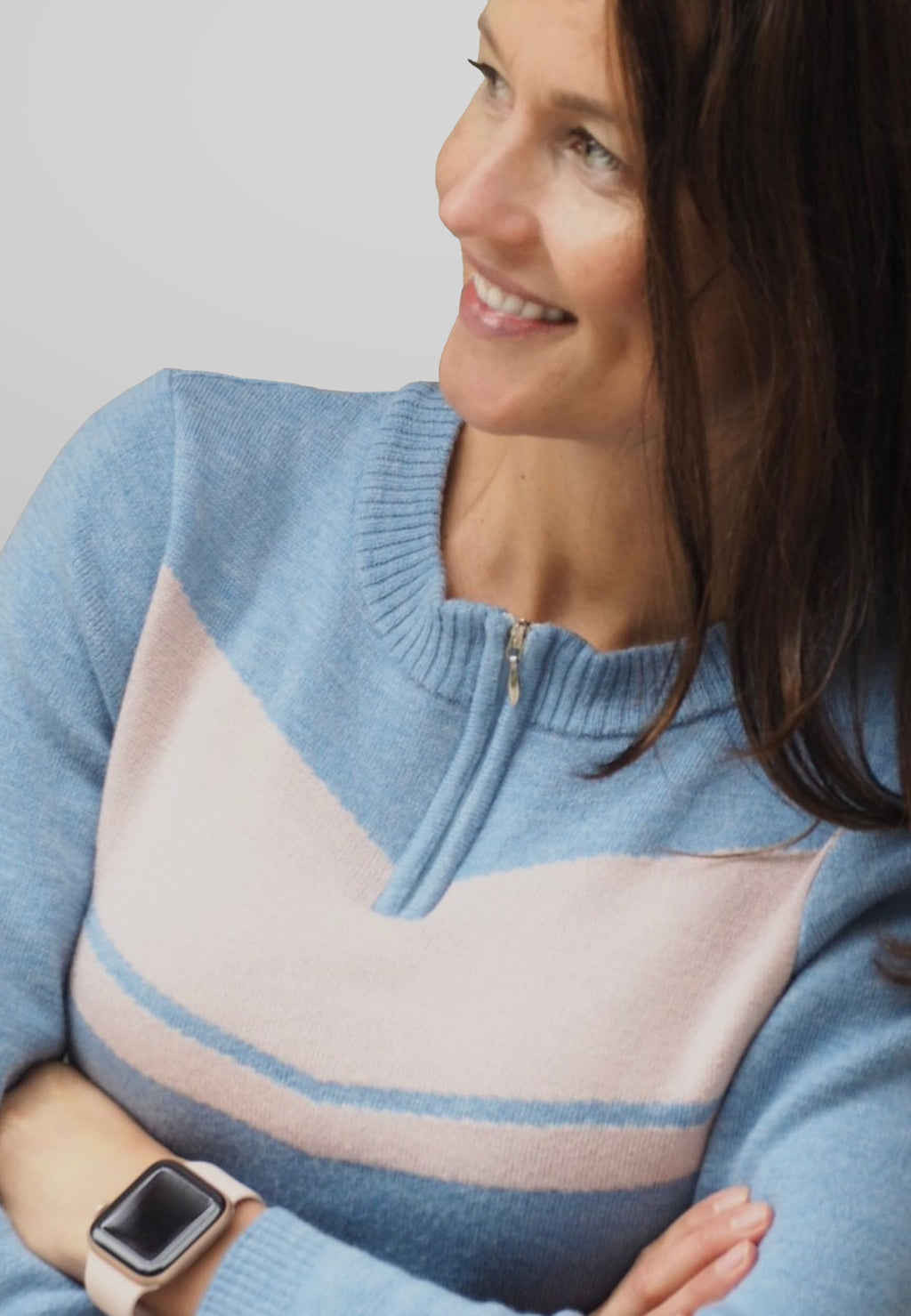 Naisten merinoneule / mustikka