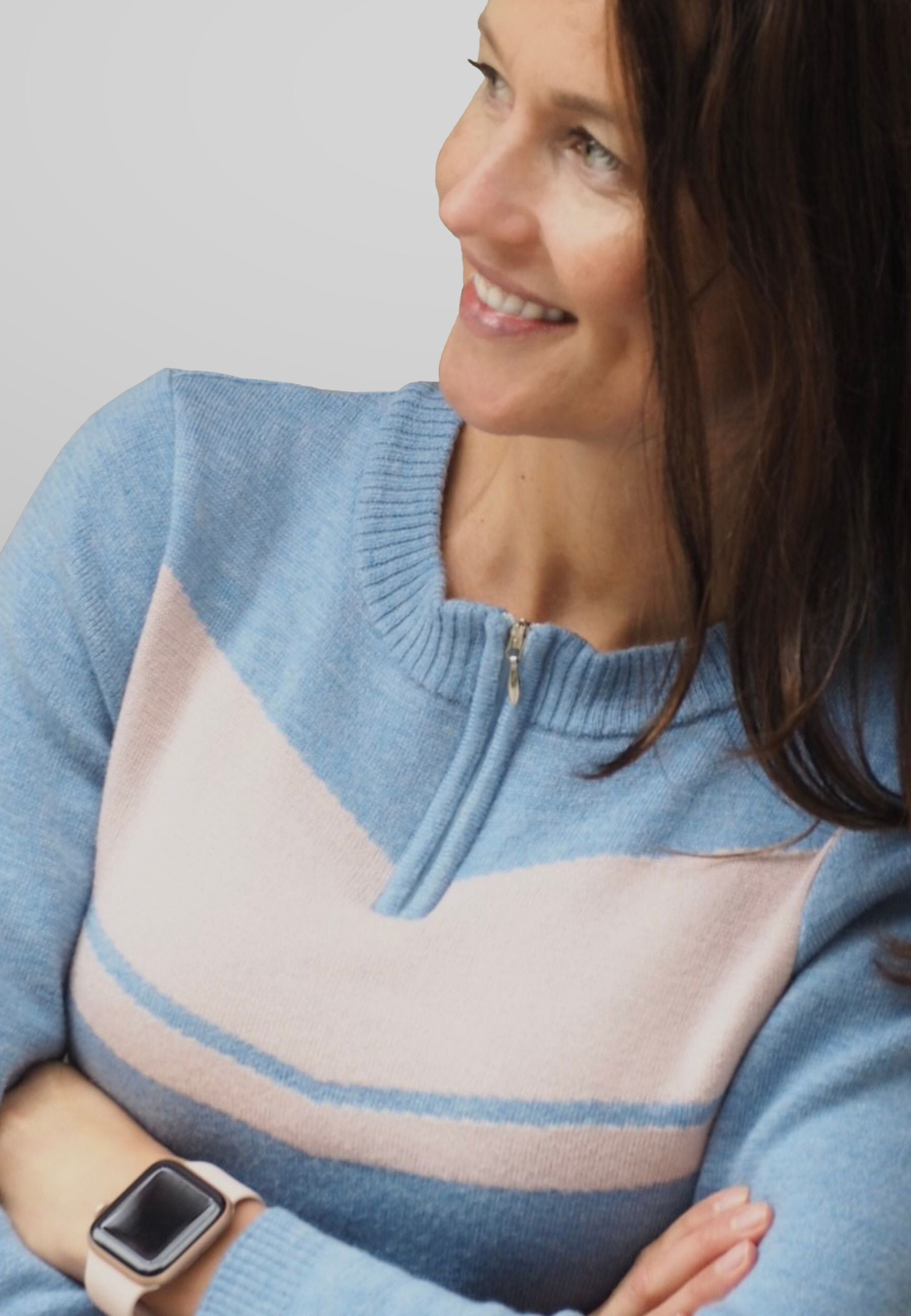 Naisten merinoneule / mustikka