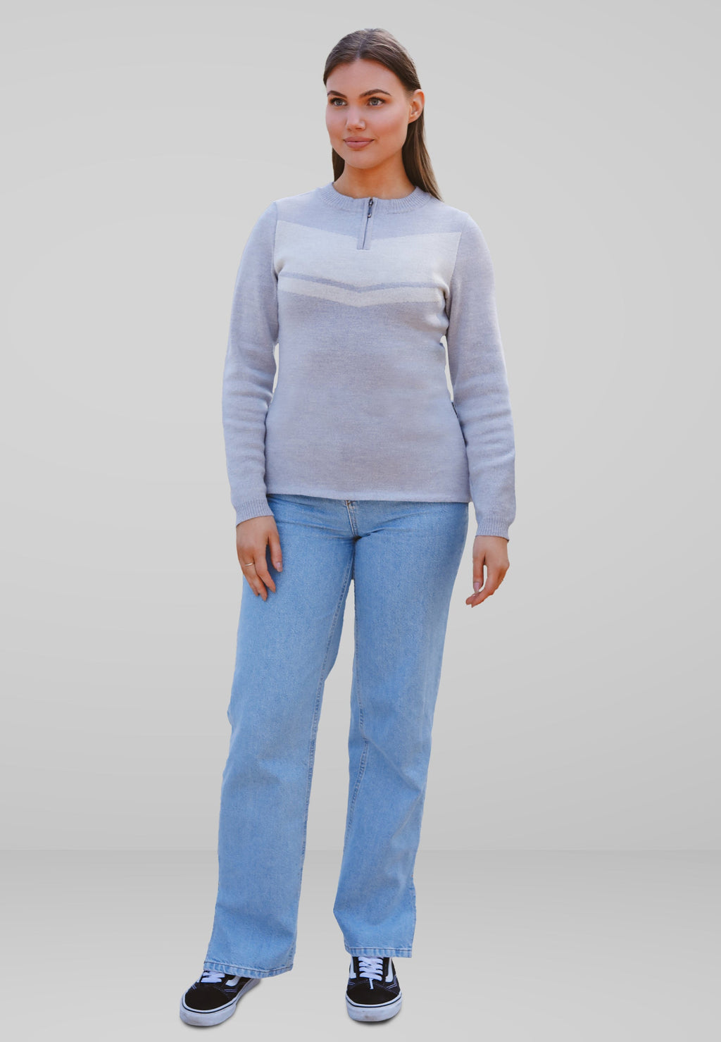 Naisten merinoneule / harmaa